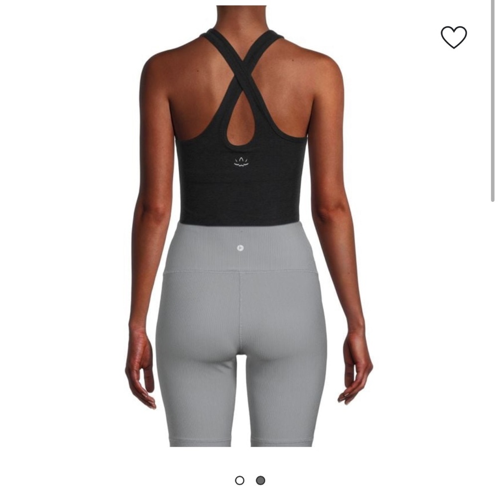 Beyond Yoga Black Cross-Back Tank Top